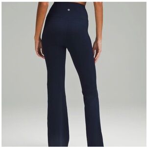Navy Lululemon Flare Leggings “Groove Super High Rise Flare Pant Nulu